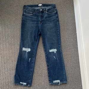 Good American Good Straight Distressed Straight Leg Jeans size 15